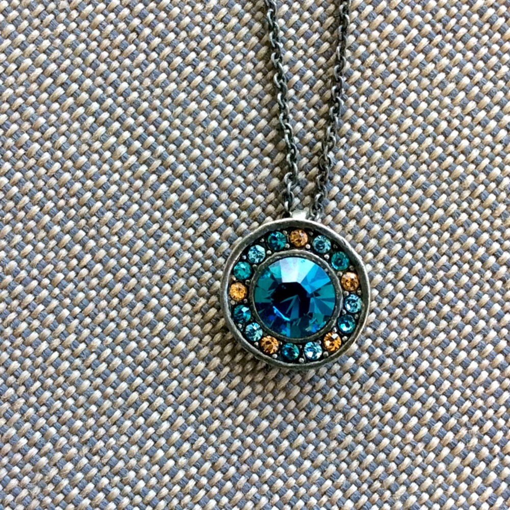 M4M Vintage Blue Crystal Necklace